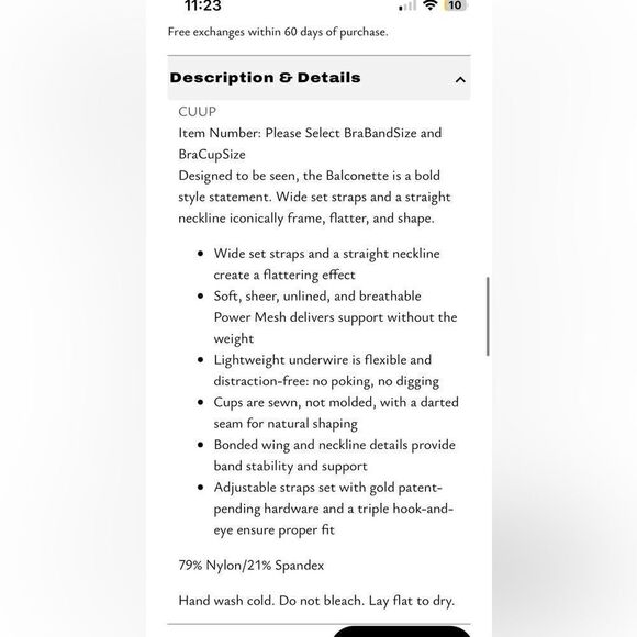 CUUP The Balconette Bra Mesh Grey 38B - Picture 3 of 11